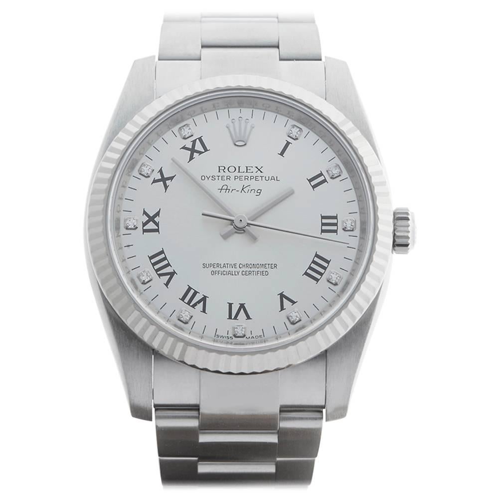 Rolex Air King White Gold Stainless Steel Automatic Wristwatch 114234 2007