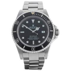 Retro  Rolex Stainless Steel Sea-Dweller Transitional Automatic Wristwatch