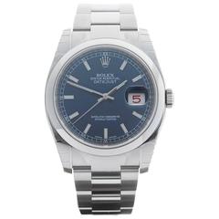  Rolex Stainless Steel Datejust Automatic Wristwatch Ref 116200 2016