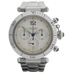  Cartier Stainless Steel Pasha de Cartier Automatic Chronograph Wristwatch