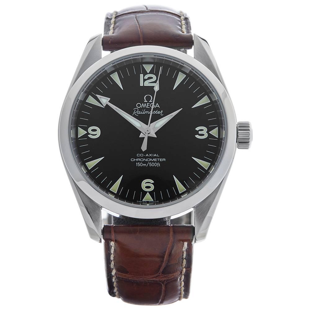 Omega Stainless Steel Railmaster Automatic Wristwatch