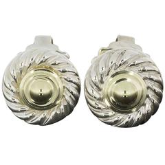 David Yurman Silver and Gold Cable Classics Cookie Stud Earrings