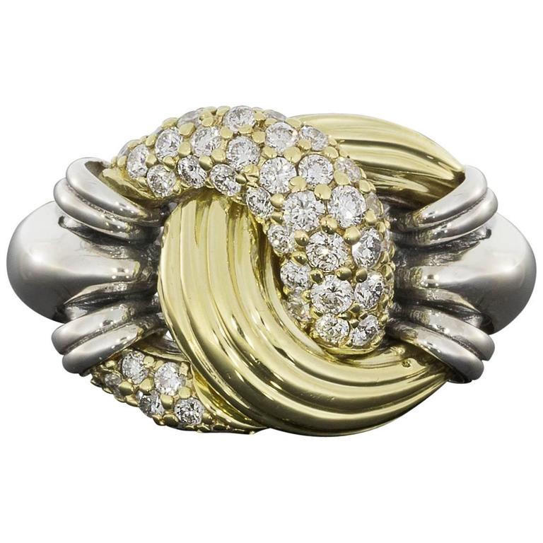 LAGOS Signature Pave Diamond Knot Caviar Ring at 1stDibs lagos ring