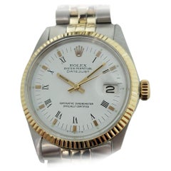 Mens Rolex Oyster Datejust 1600 14k SS Automatic 1960s Swiss Vintage RA169