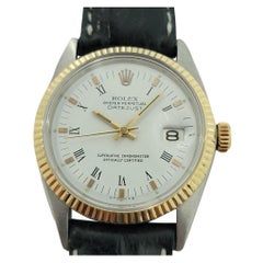 Mens Rolex Oyster Datejust Ref 1600 14k Gold SS Automatic 1960s RA169B
