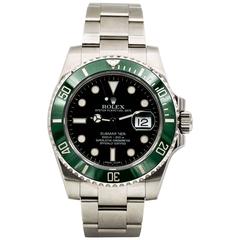 Used Rolex Stainless Steel Submariner Hulk Green Dial Wristwatch