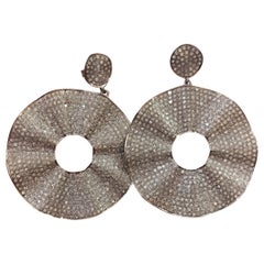 Pendants d'oreilles en argent sterling 925 et diamants pavés, cadeau de bijouterie ancienne