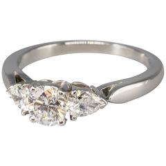 Retro VAN CLEEF & ARPELS Diamond Platinum Engagement Ring