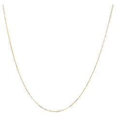 Unisex Solid 14K Gelbgold 1,5 mm Papierclip Kette Halskette - 18 Zoll