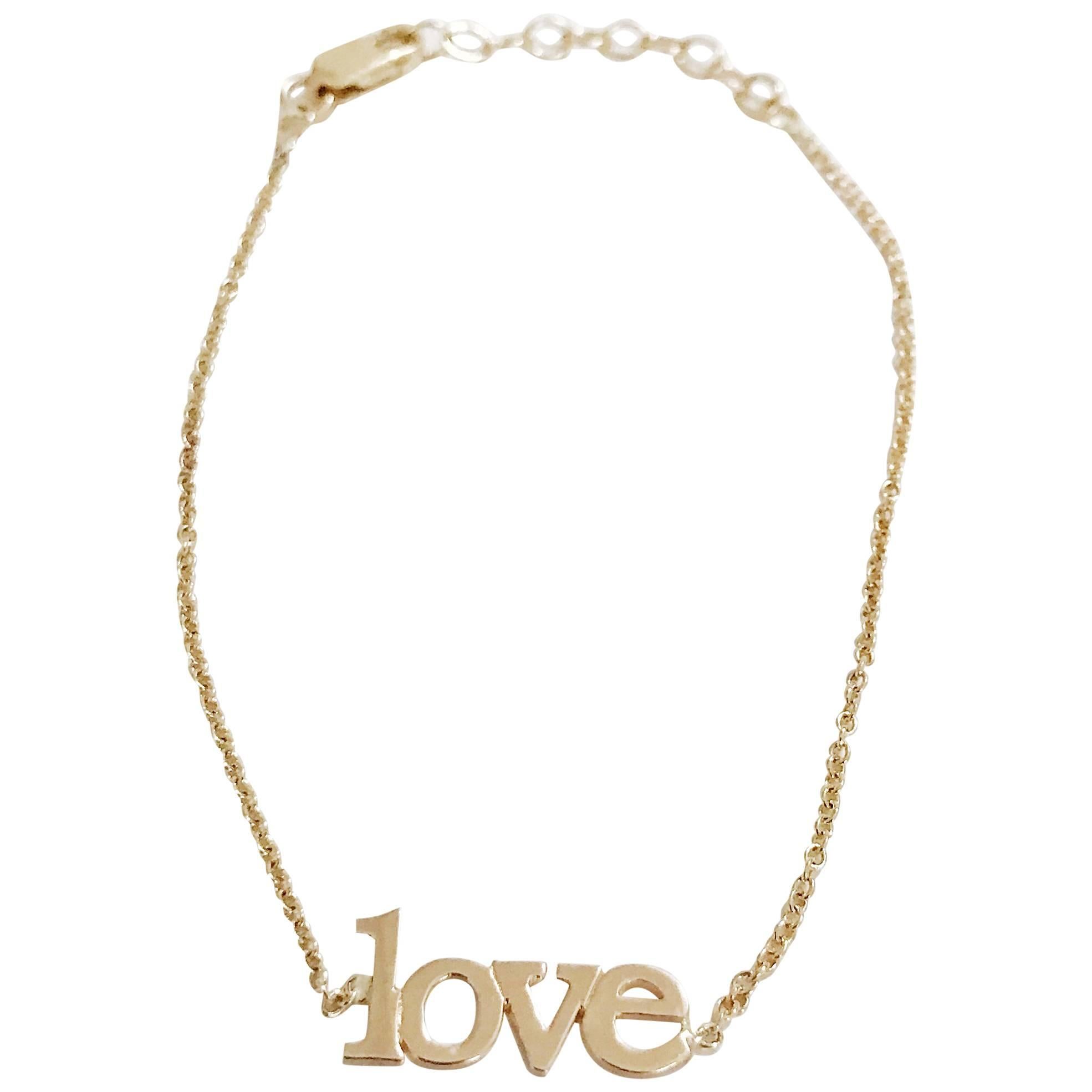 14kt Yellow Gold Small Love Bracelet  For Sale