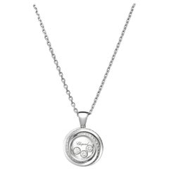 18 Karat White Gold Happy Emotions Diamond Pendant