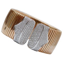 Bracelet TuboGas en or rose et or blanc 18 carats et diamants