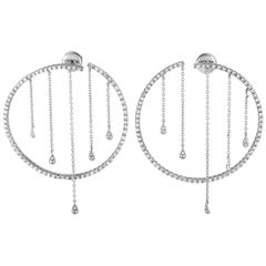 Pendientes de diamantes Piero Milano de oro blanco de 18 quilates y 1,10 quilates