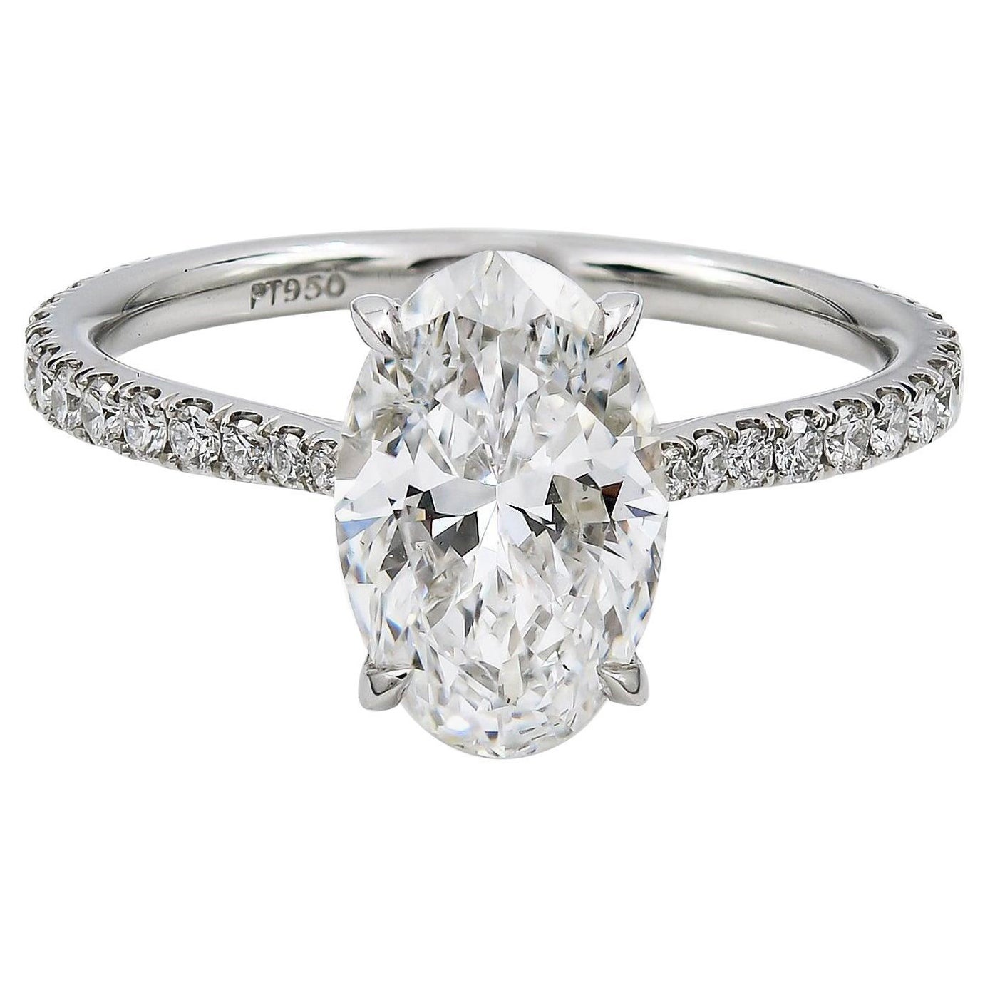 Spectra Fine Jewelry 5,01 Karat Pave Diamant Verlobungsring im Angebot