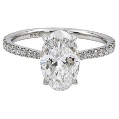 Spectra Fine Jewelry Bague de fiançailles avec diamant pavé de 5,01 carats