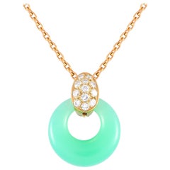 Collana Van Cleef & Arpels Angelique in oro giallo 18 carati con diamanti e crisoprasio