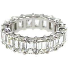 9.0 Carat Emerald Cut Diamond Eternity Band 3