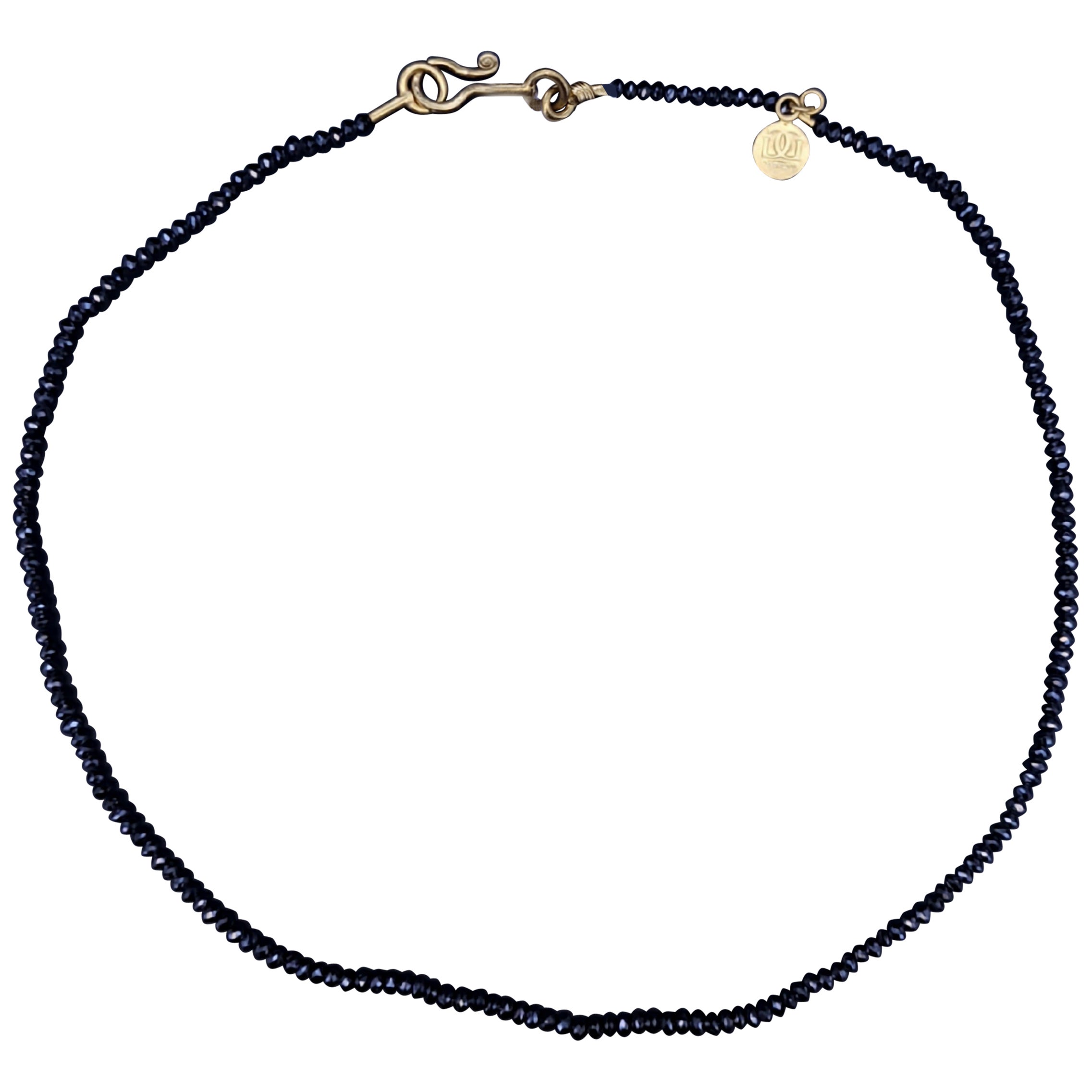 GURHAN 990 22k yellow gold 4ctw black diamonds necklaces 16'' stamped For Sale