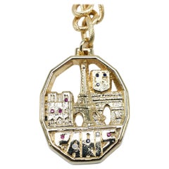 Diamanti Whiting, rubino, zaffiro blu, collana Paris, catena
