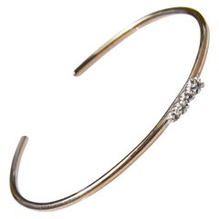 Diamante Blanco Pulsera de Oro del Amor Brazalete Estilo Victoriano