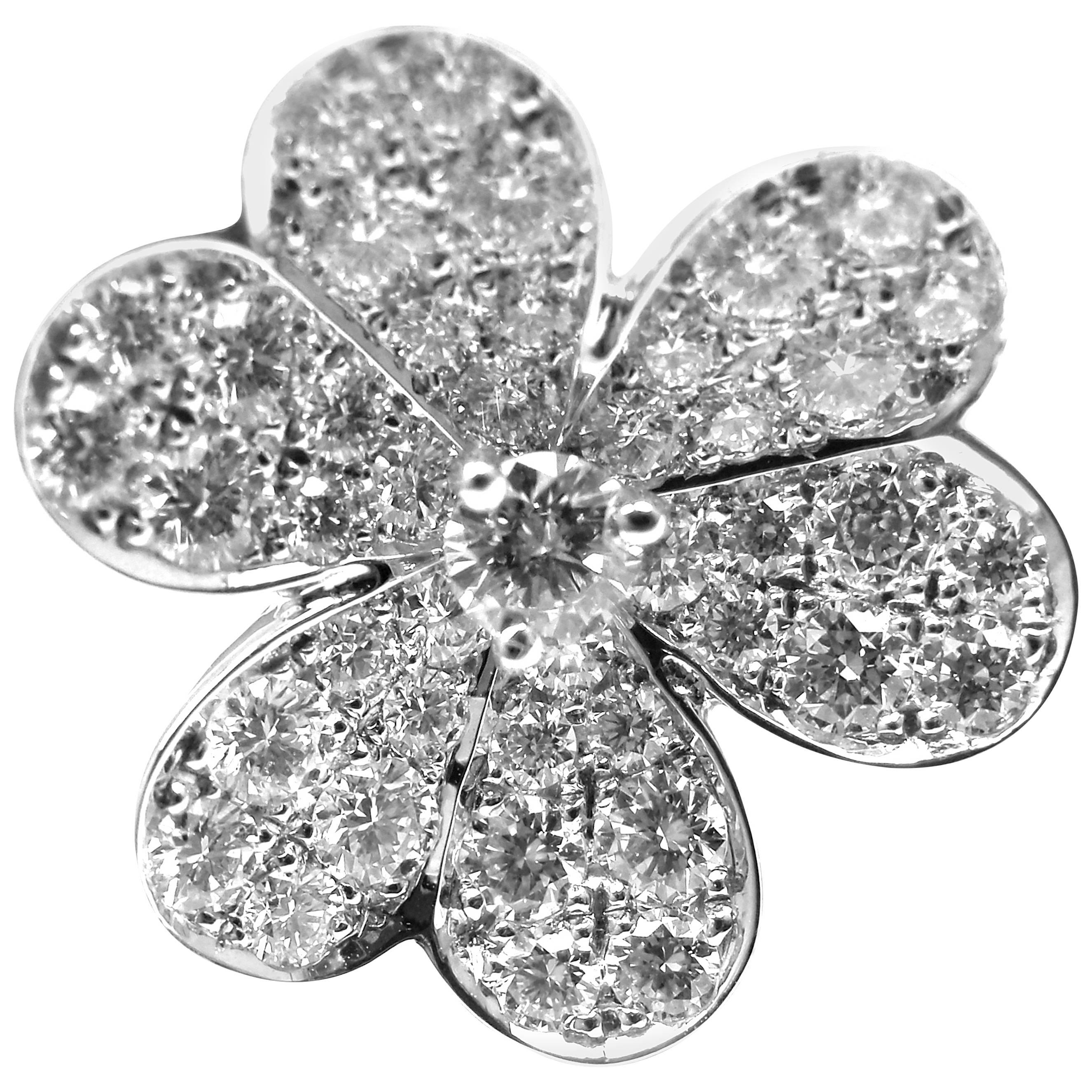 VAN CLEEF & ARPELS Frivole Diamond Flower White Gold Ring