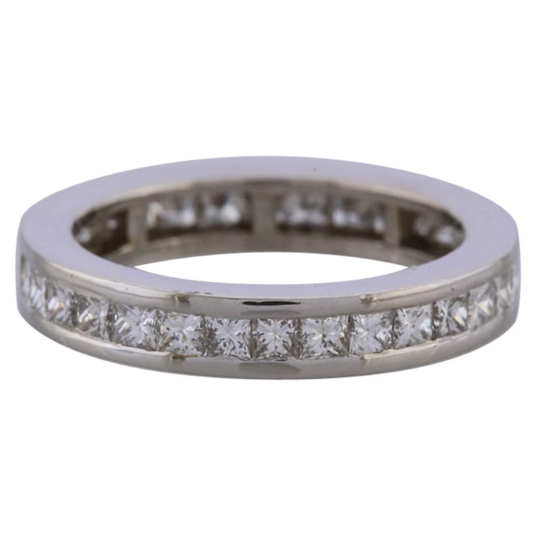 1.32 Carat Channel Set Princesse Bague d'Eternité Taille N