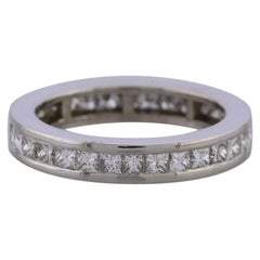 1.32 Carat Channel Set Princesse Bague d'Eternité Taille N