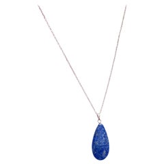 Lapis Lazuli Necklace, Lapis Lazuli Sterling Silver necklace  by nlanlaVictory