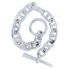 Hermès Chaine D'ancre Sterling Silver Female Bracelet, circa 1995