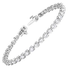 Bracciale tennis Beauvince con diamanti a 3 punte (10,47 carati di diamanti) in platino