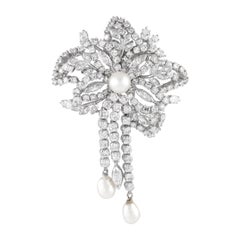 Platinum 6.23ct Diamond Brooch #9007739