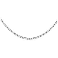 14K White Gold 6.01ct Lab-Grown Diamond Tennis Necklace MF16-100924