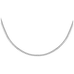 Collana Tennis in oro bianco 14K con diamanti coltivati in laboratorio da 6,97 carati MF19-100924