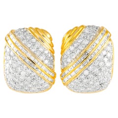 18 Karat Gelbgold 2,10 Karat Diamant-Ohrringe MF11-101024