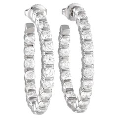Harry Winston Platinum 5.65ct Diamond Hoop Earrings HW14-1022124