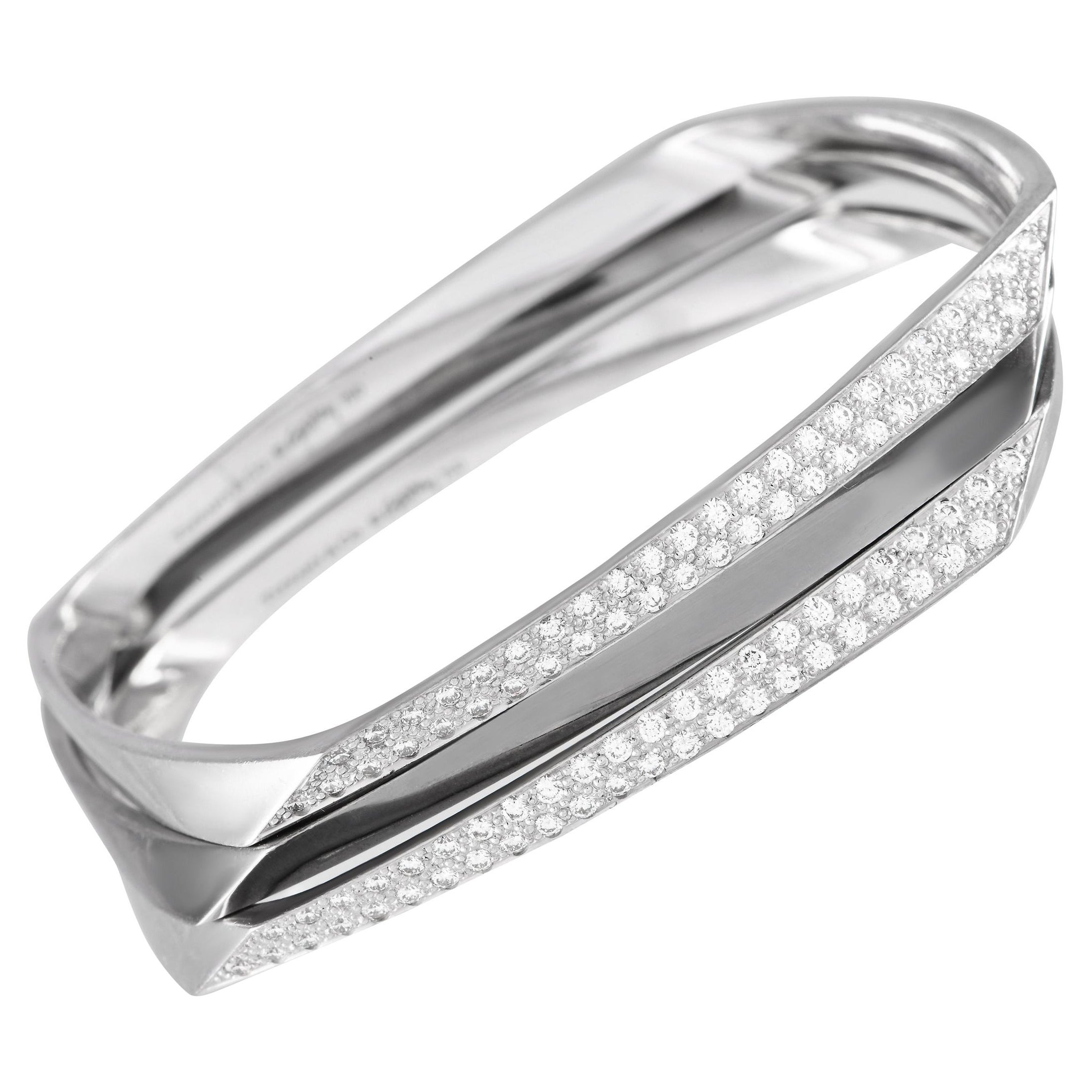 Tiffany & Co. Gehry 18K White Gold 1.20ct Diamond Bracelet Set TI04-102824