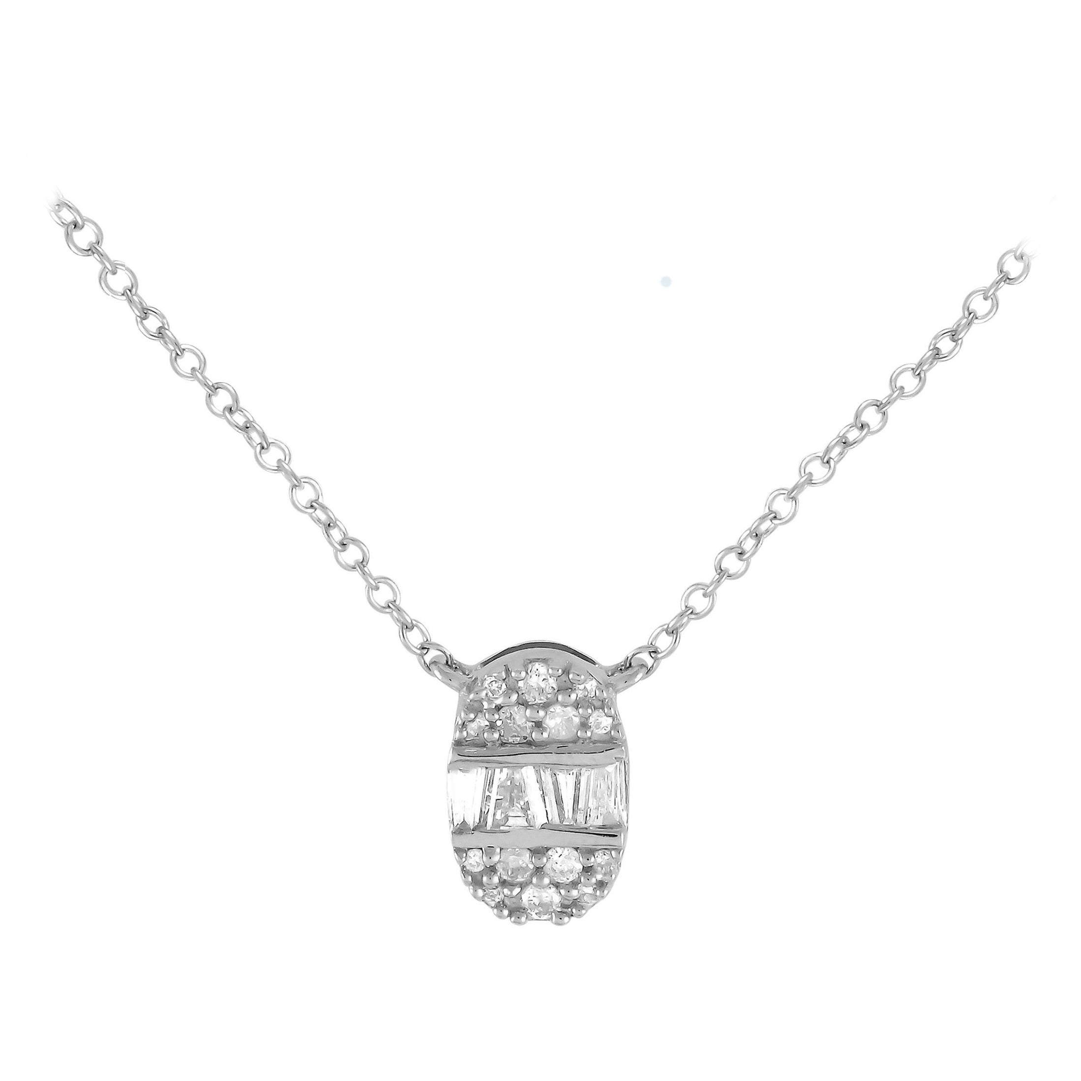 14K White Gold 0.15ct Diamond Necklace PN15564-W