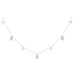 14K White Gold 0.40ct Diamond Station Necklace NK01718-W