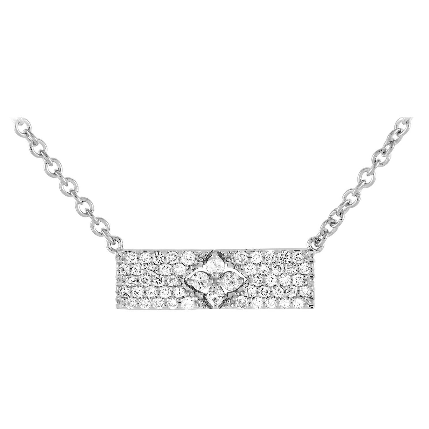 14K White Gold 0.55ct Diamond Necklace PN15559-W