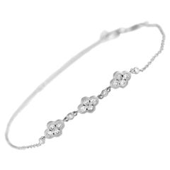 14K White Gold 0.25ct Diamond Quatrefoil Bracelet BR09874-W