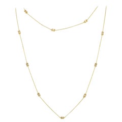 Collana in oro giallo 14K con diamanti da 0,82 carati NK01643-Y