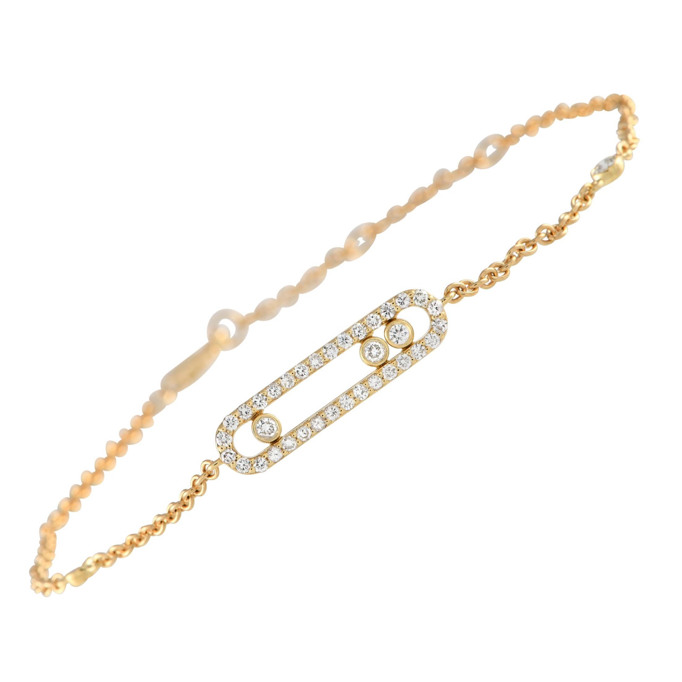 0.50ct Diamond Bracelet In 9ct Yellow Gold