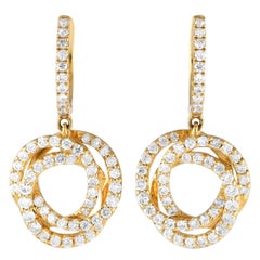 Orecchini a goccia in oro giallo 14K con diamante 1,00ct ER28822-Y