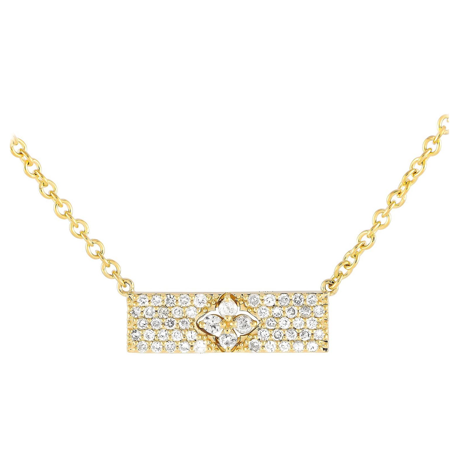 14K Gelbgold 0,55 Karat Diamant-Halskette PN15561-Y