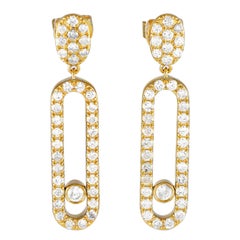 Pendientes de diamantes de 1,16 ct en oro amarillo de 14 quilates ER28317