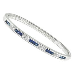 1.50ct Sapphire 0.60ct Diamond Bangle