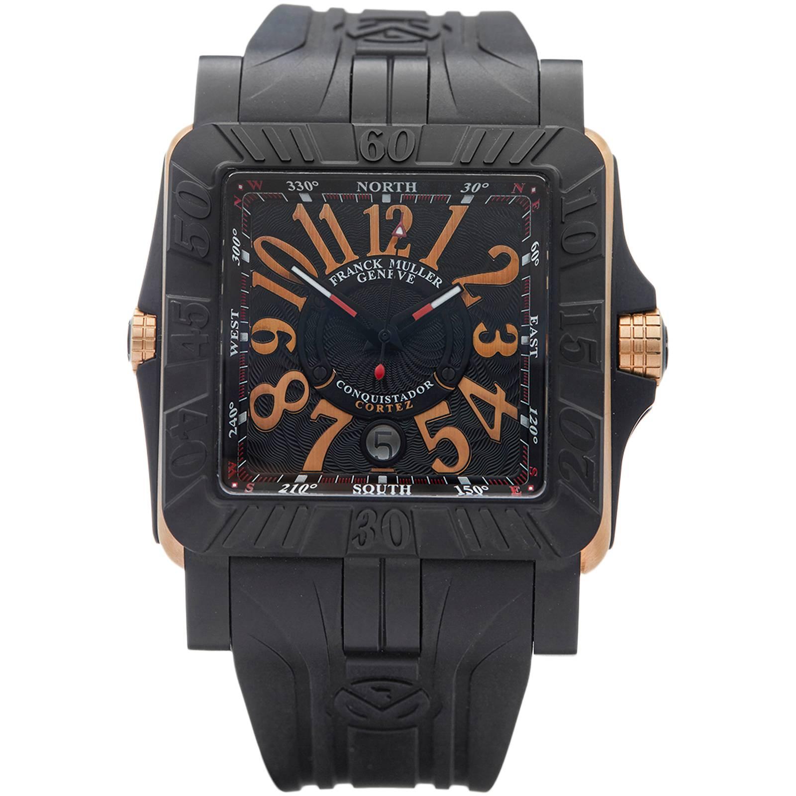  Franck Muller Rose Gold Conquistador Cortez Grand Prix Automatic Wristwatch 