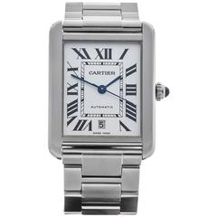  Cartier Stainless Steel Tank Solo Automatic Wristwatch