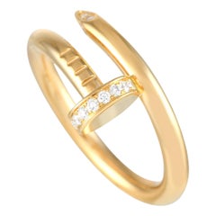 Cartier Just un Clou 18K Yellow Gold 0.13ct Diamond Ring CA02-101124