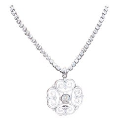 Pendentif en or 18 carats avec diamants certifiés AIG de 4,69 carats